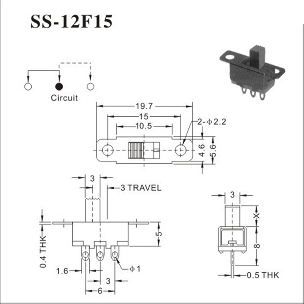 Electronics Repair Hobby - Slide Switch 100 Pcs 2 Position
