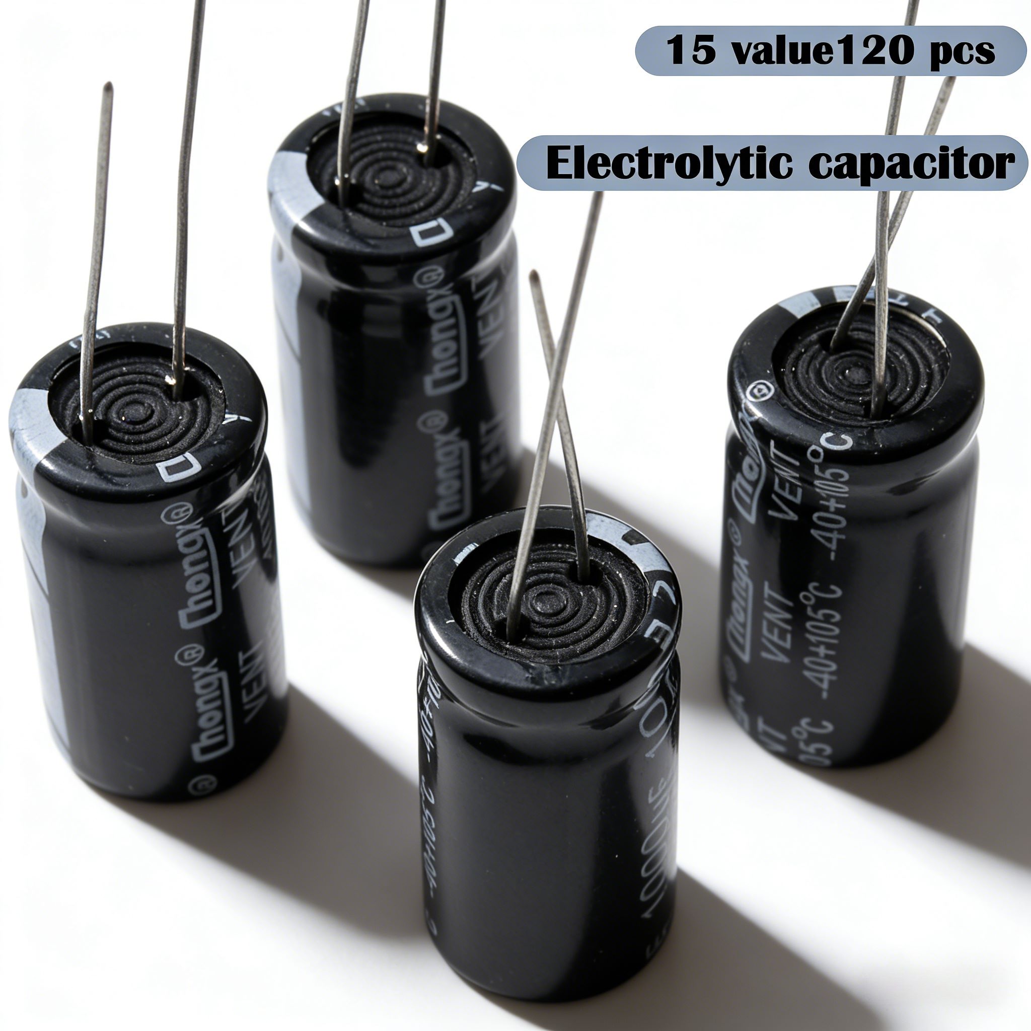 Electronics Repair Hobby - 120PCS 15 Values Aluminum Electrolytic Capacitor
