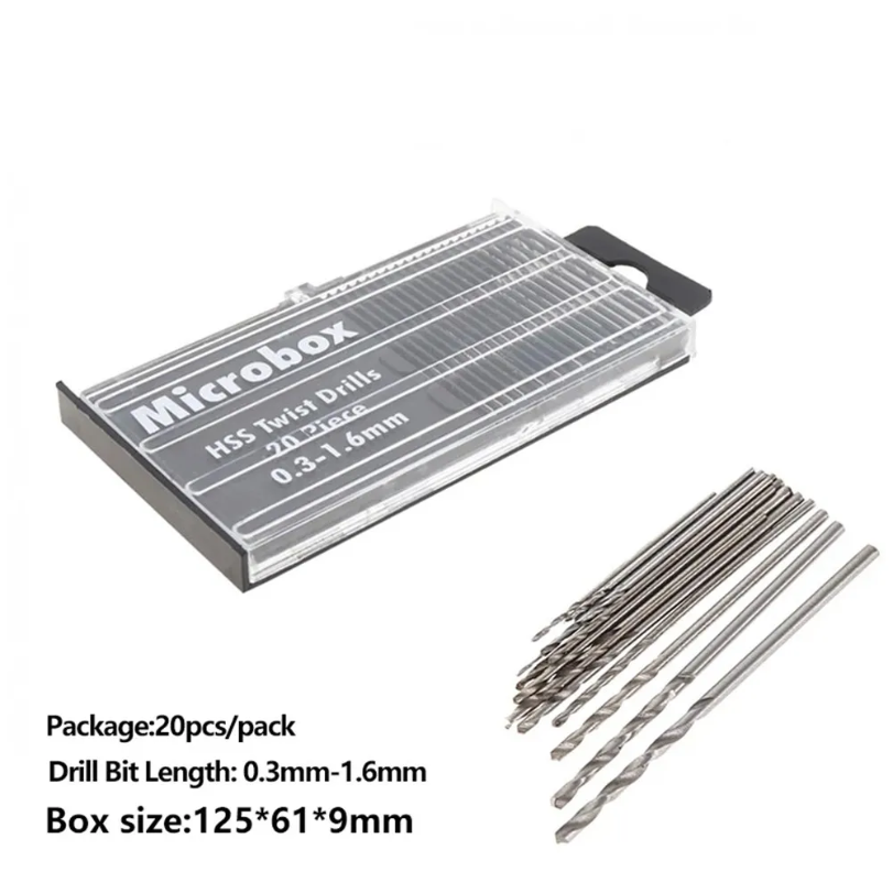 20Pcs Drill Bits For Precision – обзор и цена Electronics Repair Hobby