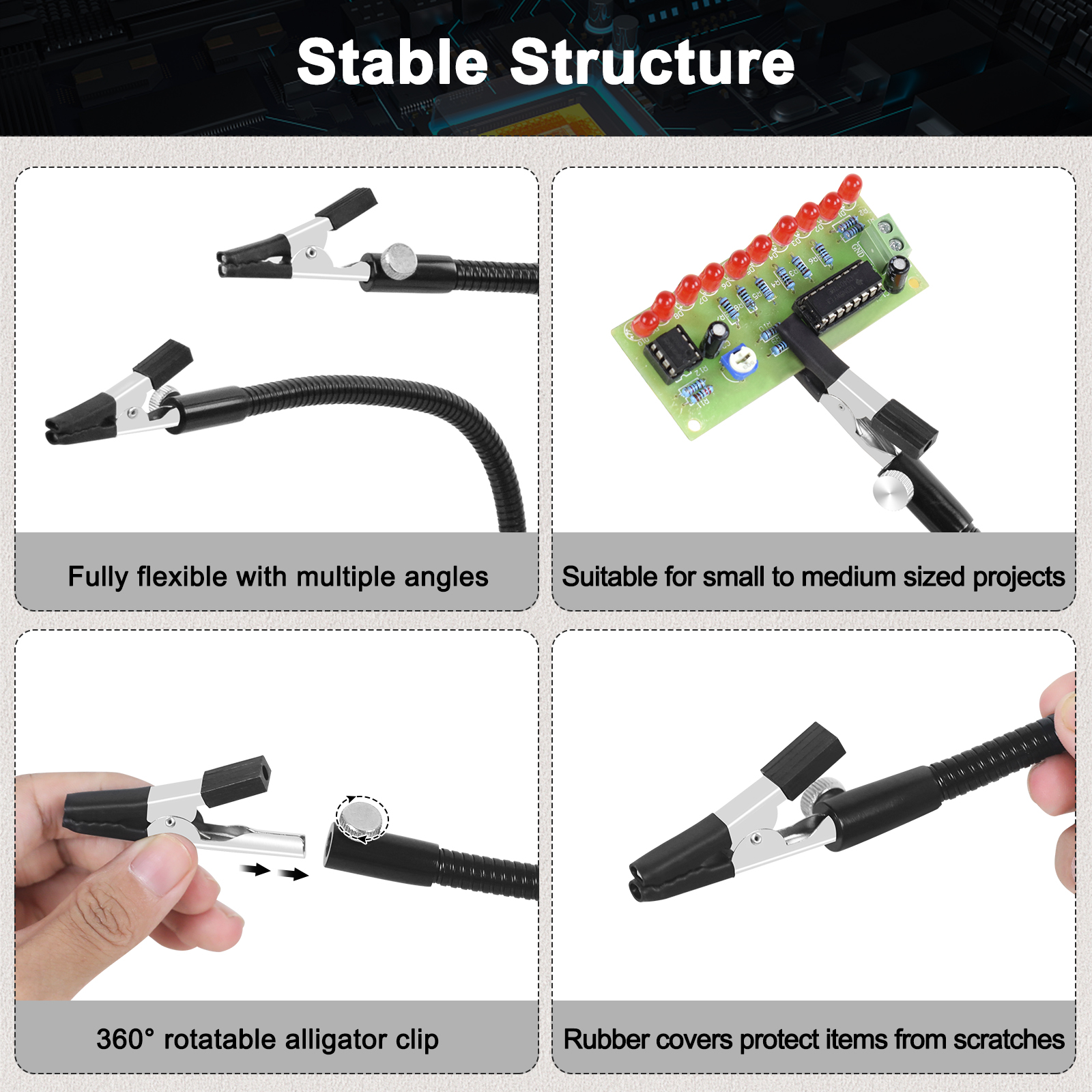 Toolour Magnetic Helping Hands – обзор и цена Pcb Holder Clamp