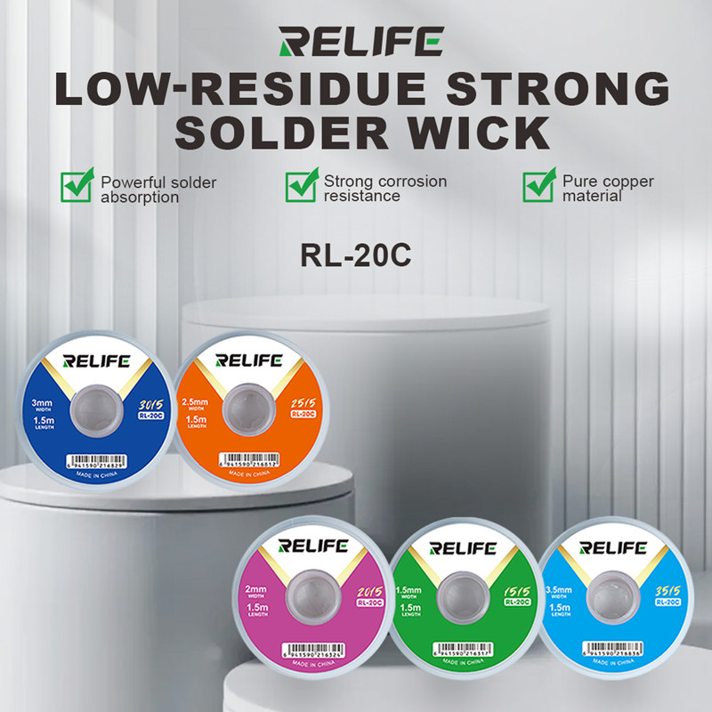 RELIFE RL-20C Soldering Wick f – обзор и цена Solder Wick Braid