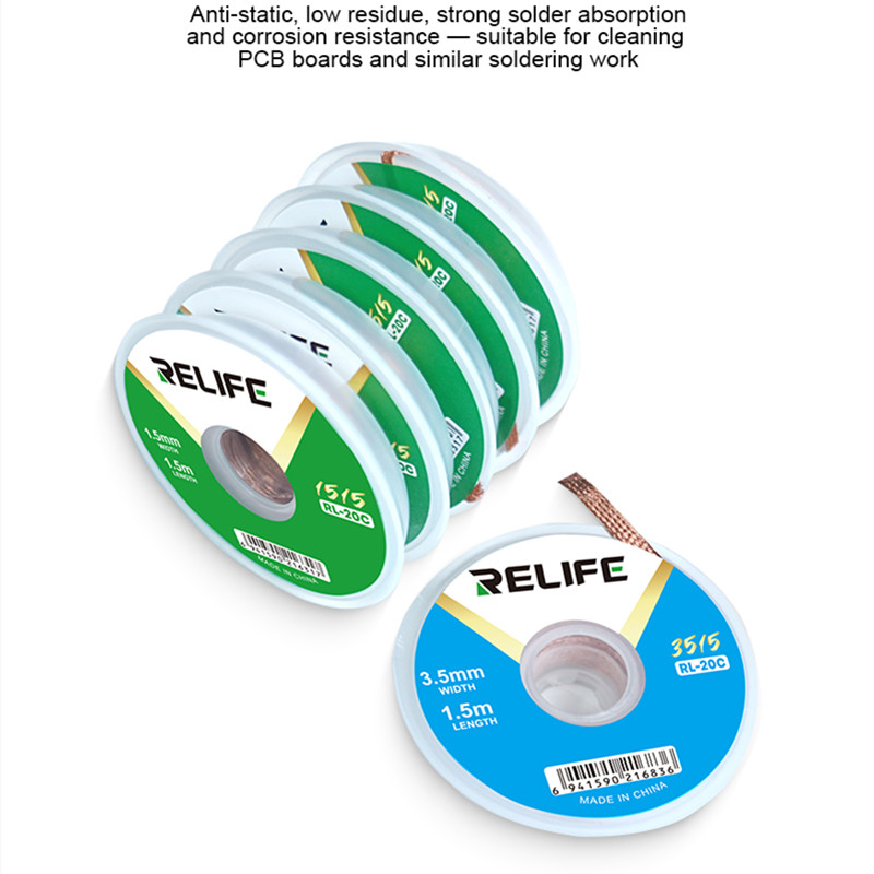 RELIFE RL-20C Soldering Wick f – обзор и цена Solder Wick Braid