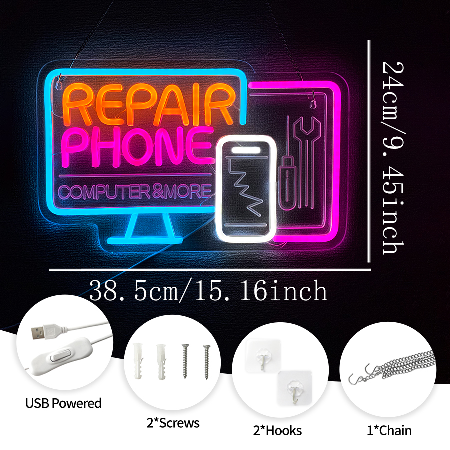Phone Repair Led Neon Sign, 3D – обзор и цена Electronics Repair Shops